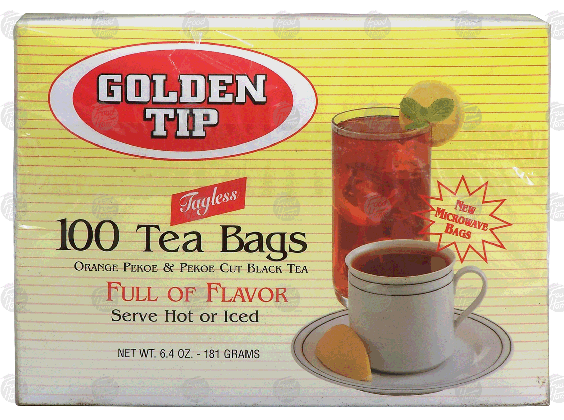 Golden Tip&nbsp;&nbsp;100 tea bags, orange pekoe & pekoe cut black tea Full-Size Picture